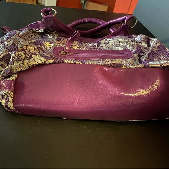 Gorgeous purple purse with with flower embellishments. - Picture 6 of 6